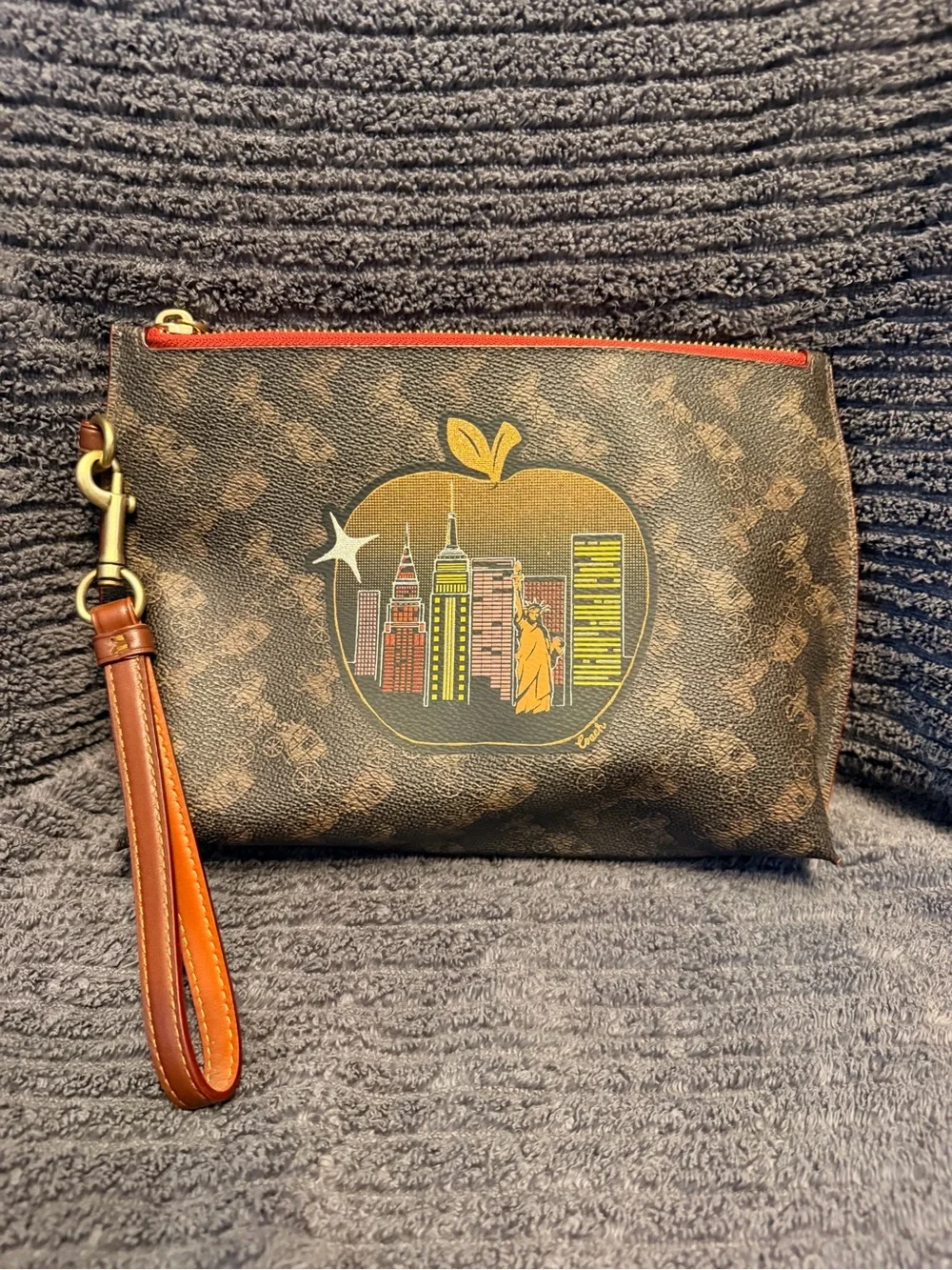 Coach Charlie Pouch with NYC Skyline